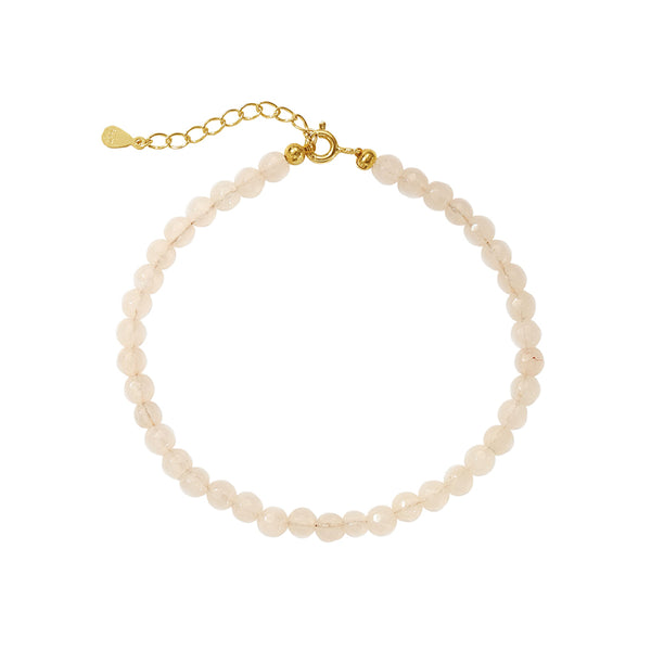 PB0122 Pink Crystal Charm Beaded Bracelets