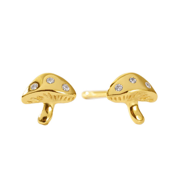 VFE0204 Mini Mushroom Stud Earrings