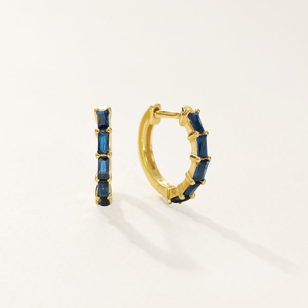 FE2846 925 Sterling Silver Pave Diamond CZ Hoop Earrings