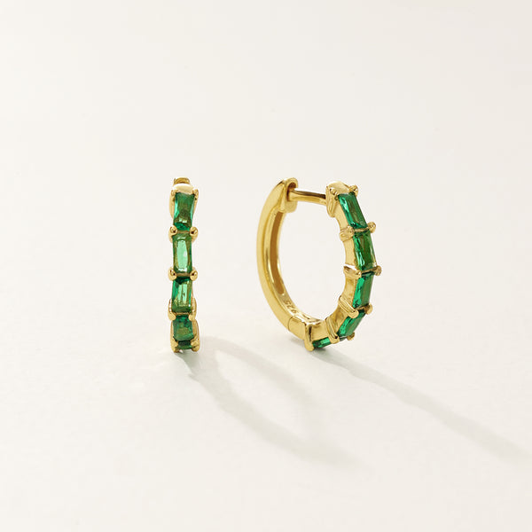 FE2846 925 Sterling Silver Pave Diamond CZ Hoop Earrings