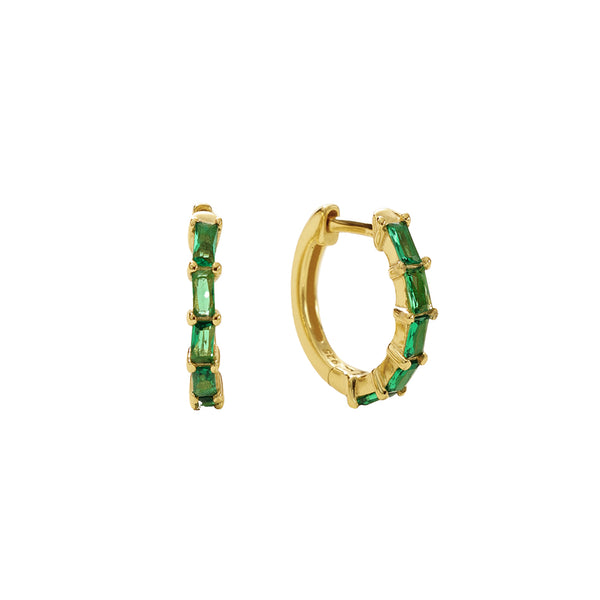 FE2846 925 Sterling Silver Pave Diamond CZ Hoop Earrings