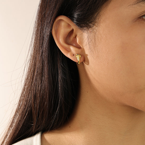 FE2131 925 Sterling Silver Flexible Snake Hoop Earrings