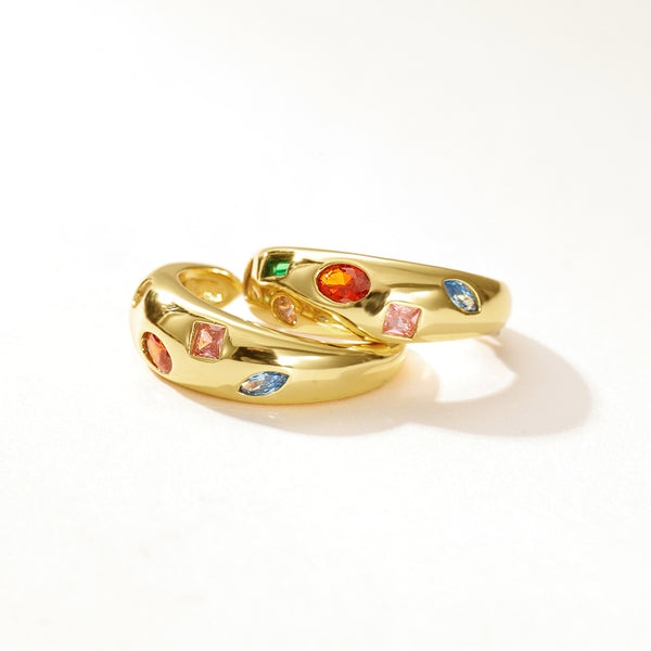 VFE0123 Colorful Chunky Hoop Earrings