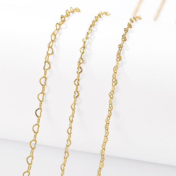 FX1291 925 Sterling Silver Heart Chain Necklaces For Women