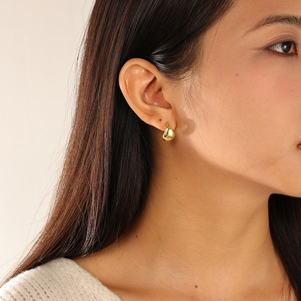 VFE0127 Comma Chunky Hoop Earring