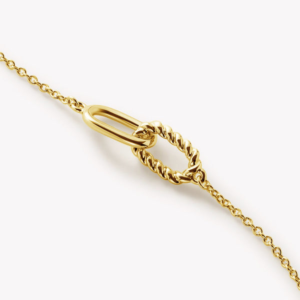 FX1335 Twist Oval Interlock Necklace