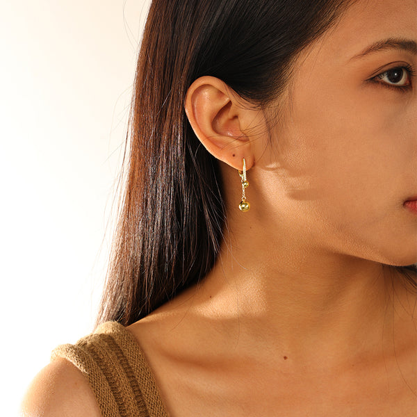 FE2784 925 Sterling Silver Bead Drop Earrings