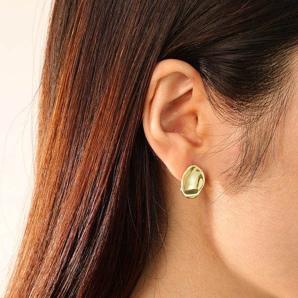 FE2723 925 Sterling Silver Irregular Geometric Stud Earrings