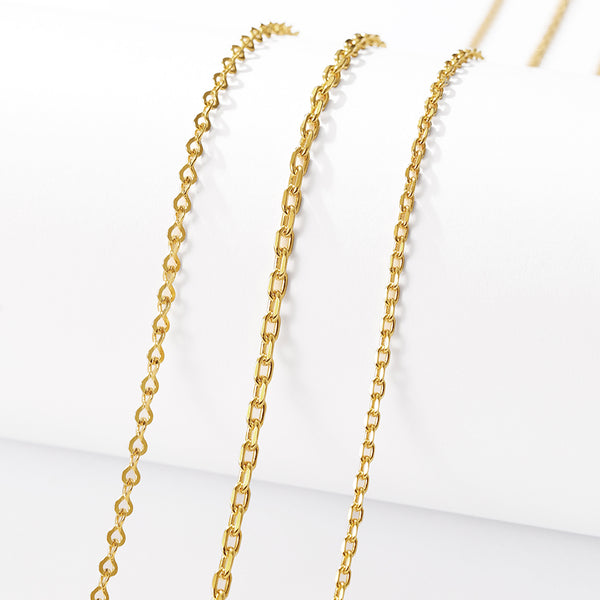 FX1292 925 Sterling Silver Simple Chain Necklaces