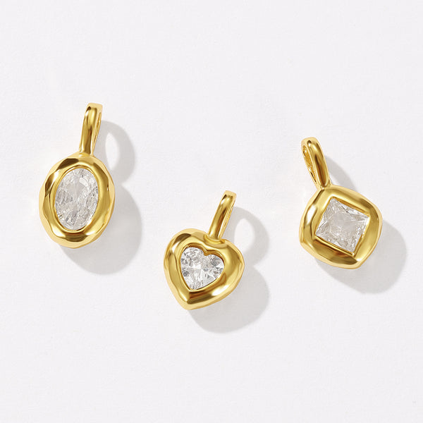 VFD0688 Oval CZ Charms