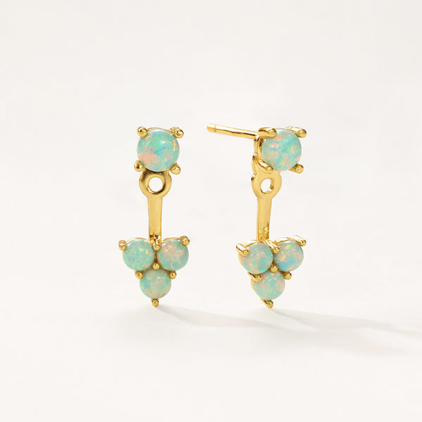 VFE0272 Colorful Opal Ear Jacket Earrings