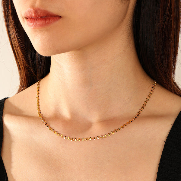 FX1285 925 Sterling Silver Classic Cross Chain Necklace