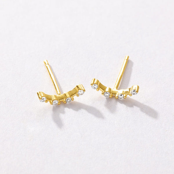 VFE0197 Zirconia Arch Mini Stud Earring