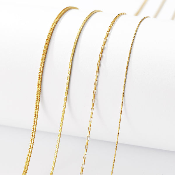 FX1296 925 Sterling Silver Small Bar Chain Necklaces