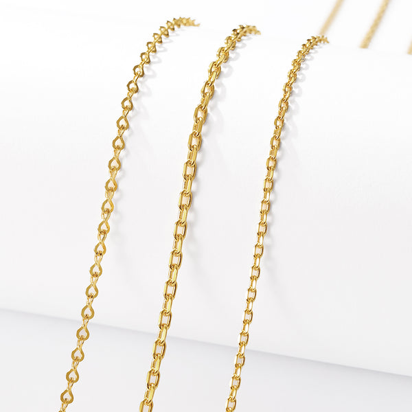 FX1293 925 Sterling Silver Simple Chain Necklaces