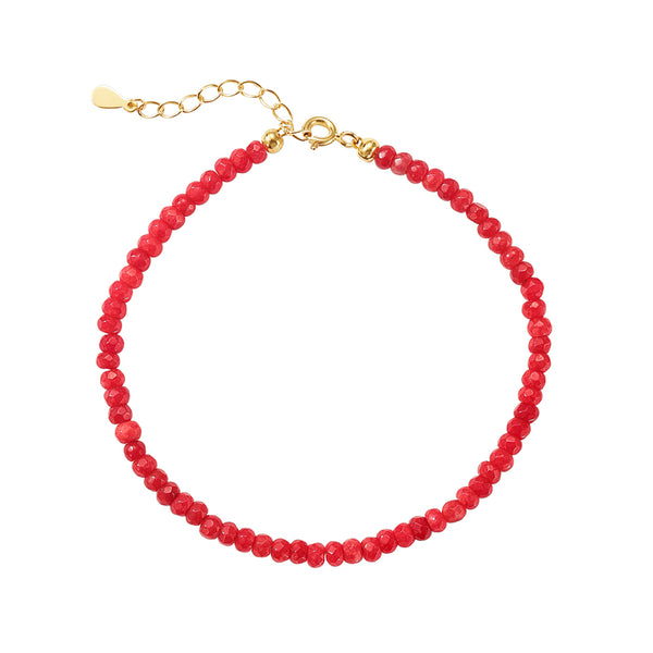 PB0161 925 Sterling Silver Charm Beaded Bracelet