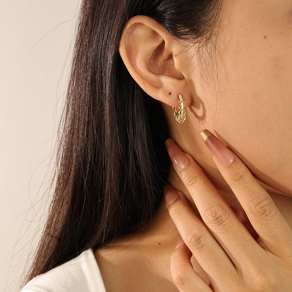 FE2146 925 Sterling Silver Circle Hoop Earrings