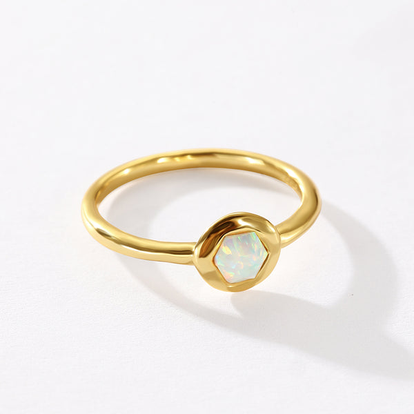 VFJ0479 Hexagon Gemstone Ring