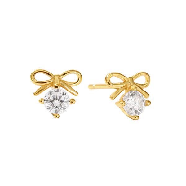 FE3498 Minimalist Butterfly Bow Stud Earring