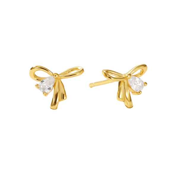 FE3501 Dainty Butterfly Bow Mini Stud Earrings