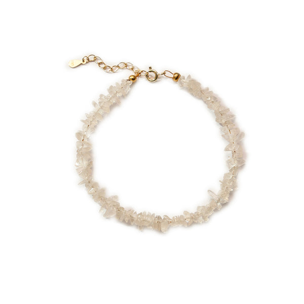 PB0080 925 Sterling Silver Gemstone Chip Bracelet