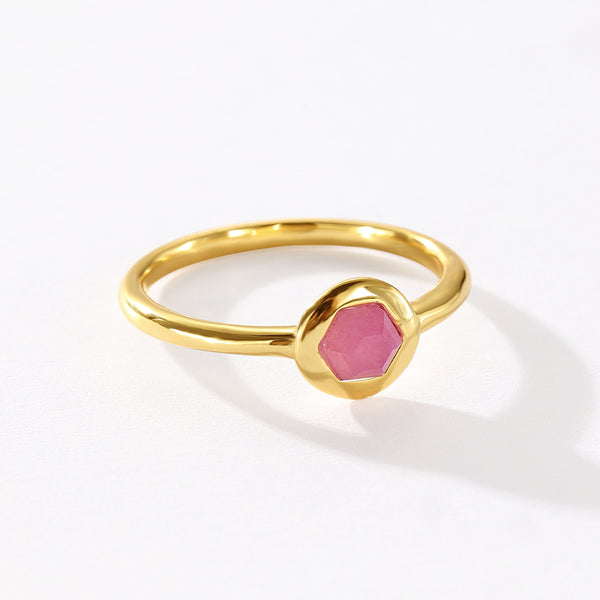VFJ0479 Hexagon Gemstone Ring