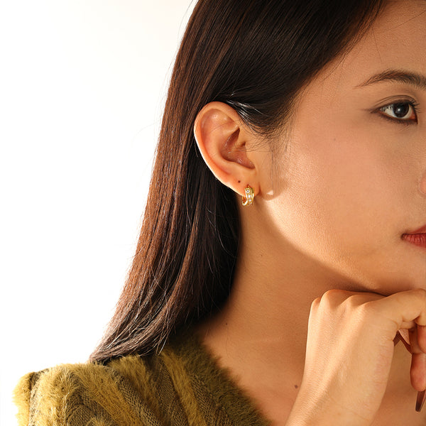 FE3203 X Hoop Earring