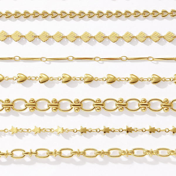 Thin Cross Rolo Thick Chain Necklaces