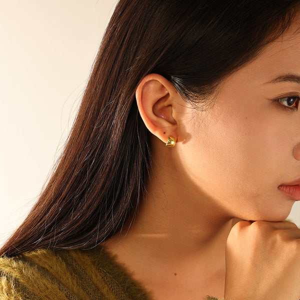 FE3121 High Polish Stud Earring