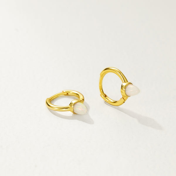 FE2879 925 Sterling Silver Riveting Hoop Earrings