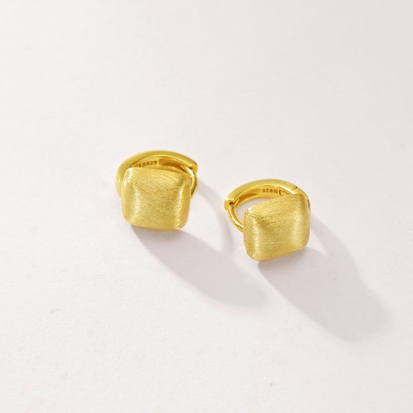 FE2934 925 Sterling Silver Personalized Brushed Earrings