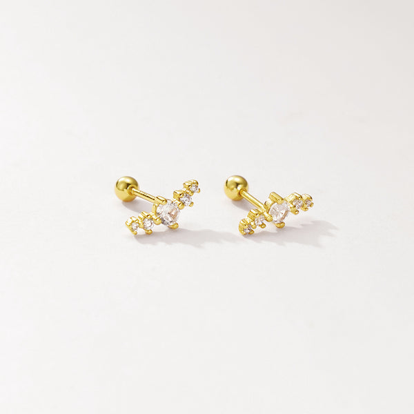 FE2927 925 Sterling Silver CZ Stud Earring