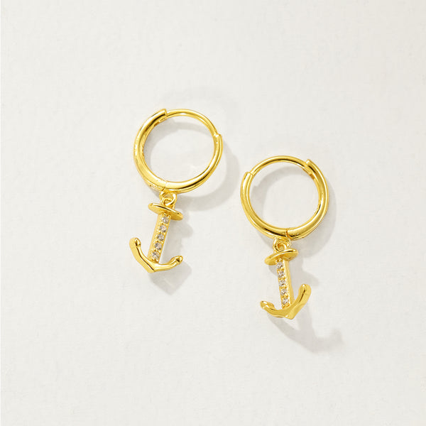 FE2808 925 Sterling Silver Cubic Zirconia Boatsight Dangle Earrings