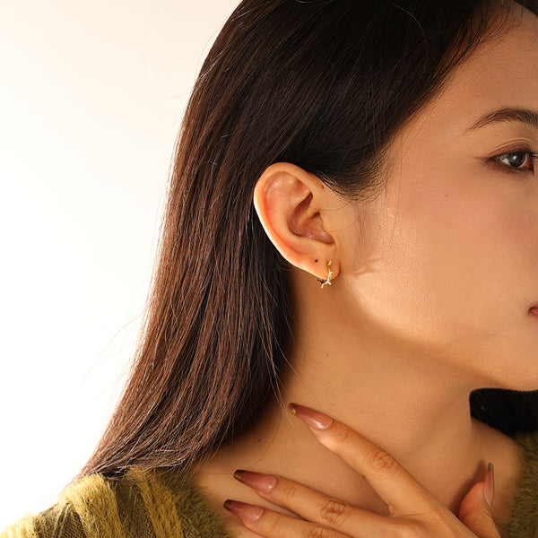 FE3145 Spike Hoop Earring