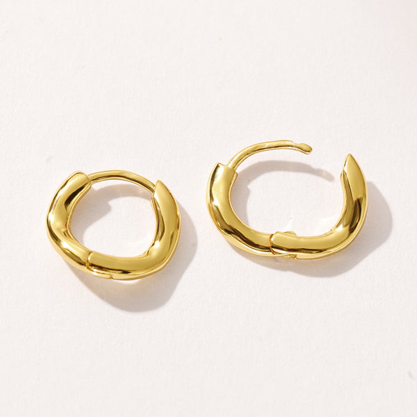 FE2052 925 Sterling Silver Irregular Geometry Hoop Earrings