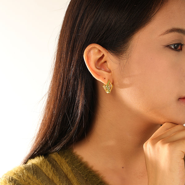 FE3112 Geometric Hoop Earrigs