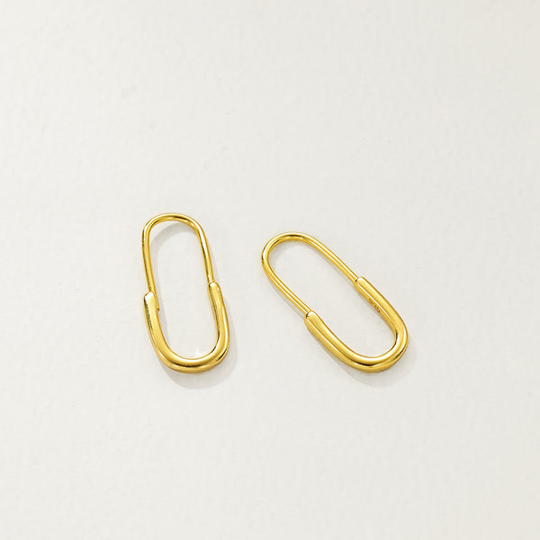 FE2845 925 Sterling Silver Creative Pin Hoop Earrings