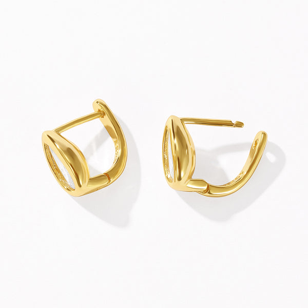 VFE0685 Teardrop CZ Hoop Earrings
