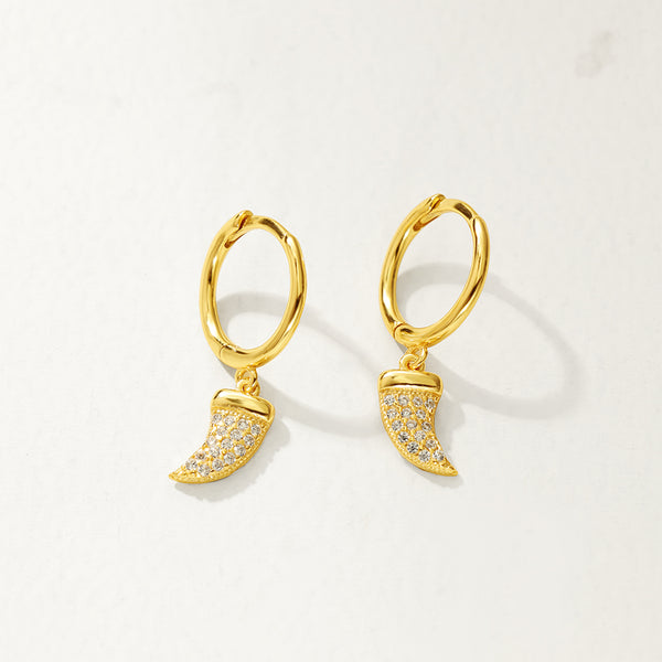 FE2853 925 Sterling Silver Chili Dangle Hoop Earrings