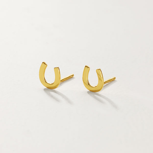 FE2872 925 Sterling Silver Horseshoe Stud Earrings