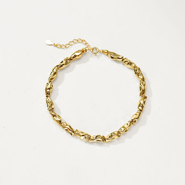 PB0098 Irregular Gold Beaed Bracelet