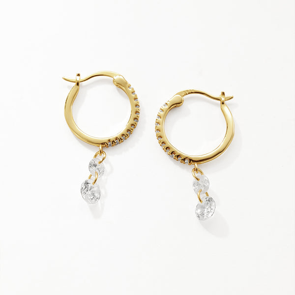 FE3161 Zirconia Hoop Earring
