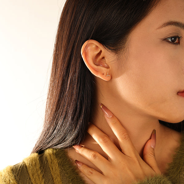 FE3111 Trio Cubic Zirconia Stud Earring