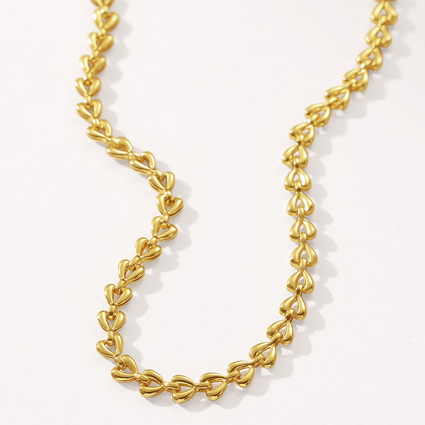 Heart Link Chain Necklace