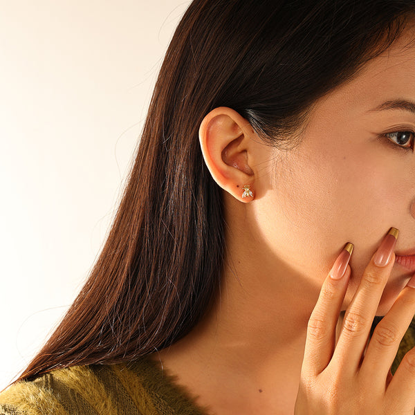 FE3150 Marquise CZ Insect Stud Earring