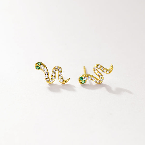 FE2931 925 Sterling Silver Snake Stud Earring