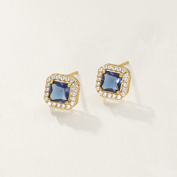 FE2761 925 Sterling Silver Luxury Colorful CZ Stud Earring