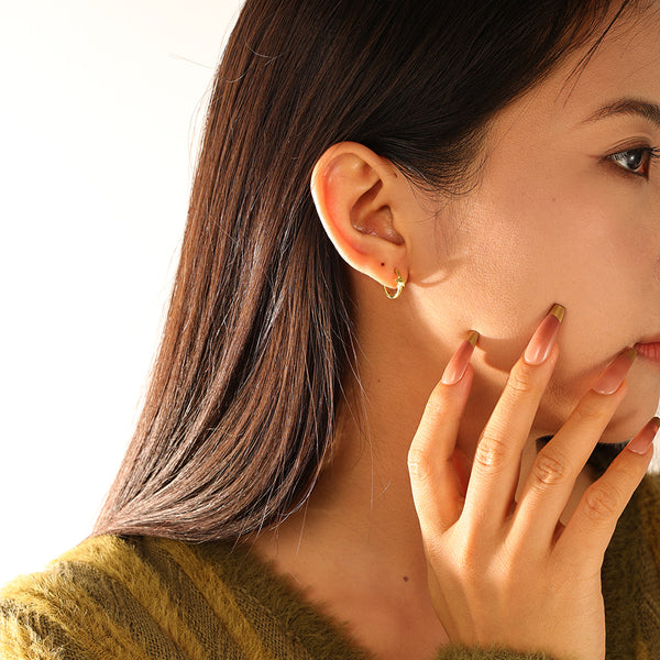 FE3193 Star Hoop Earring