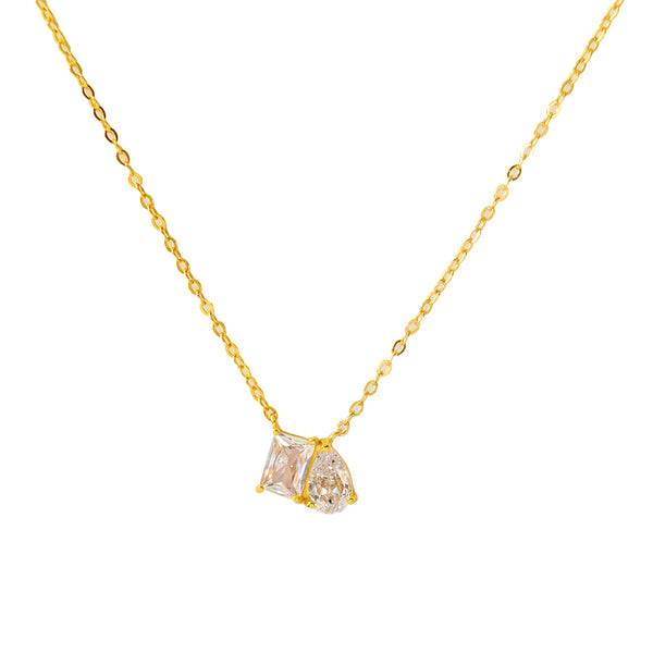 FX1175 925 Sterling Silver Zirconia Pendant Necklace