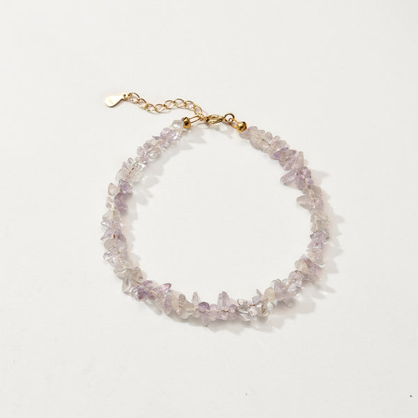 PB0079 925 Sterling Silver Minimalist Crystal Bracelet